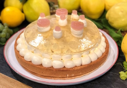 Quittentorte mit Rieslingsahne